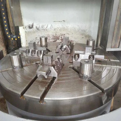 Vertical lathes employ dual-tool machining