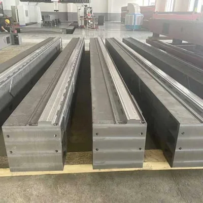 Large precision welded components for ground rails